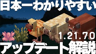【マイクラ】日本一わかりやすい最新アプデ『1.21.70』の解説動画【統合版/BE/Java】