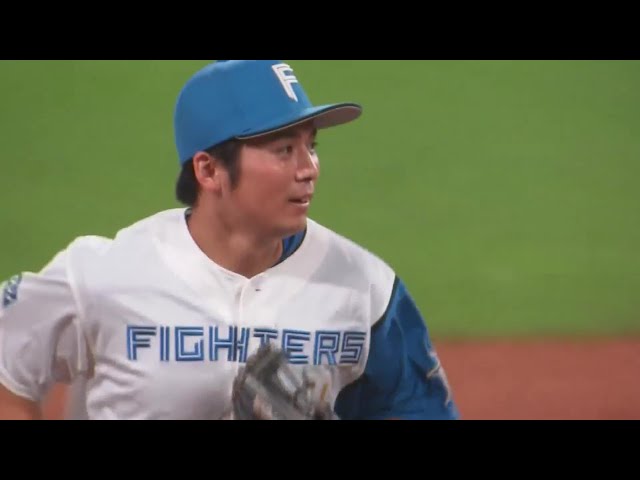 【9回表】ジャンピングスロー!! ファイターズ・上川畑大悟 試合を締めるファインプレー!!  2023年7月28日 北海道日本ハムファイターズ 対 オリックス・バファローズ