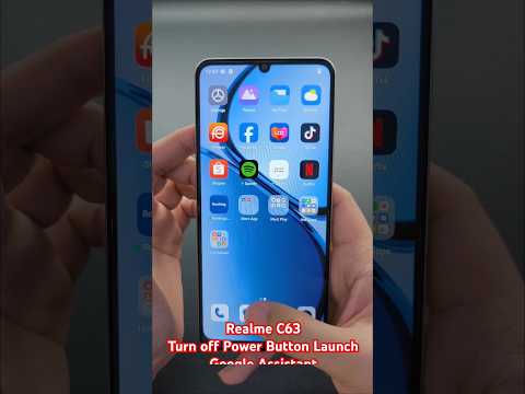 Realme C63 Turn off Power Button Launch Google Assistant