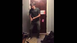 Boy scared by cucumber