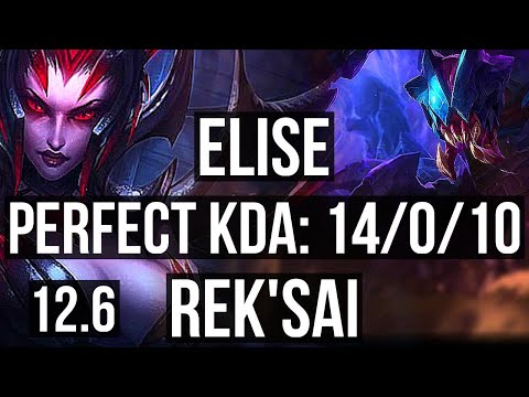 ELISE vs REK'SAI (JNG) | 14/0/10, Legendary, 300+ games, Rank 15 Elise | EUW Grandmaster | 12.6