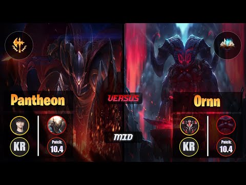 Roach PANTHEON (Mid) [Conqueror] VS ORNN - Grandmaster KR Patch 10.4