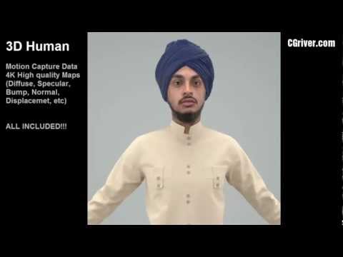 Rigged & Animated 3D Model (Human, People, Man, Male Character) 3DS Max with VRay CMan0013HD2CS