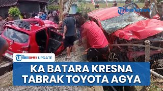 Mobil Toyota Agya Gepeng Ditabrak KA Batara Kresna di Selogiri Wonogiri, 1 dari 6 Penumpang Tewas