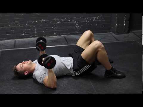 Alternating Dumbbell Floor Press