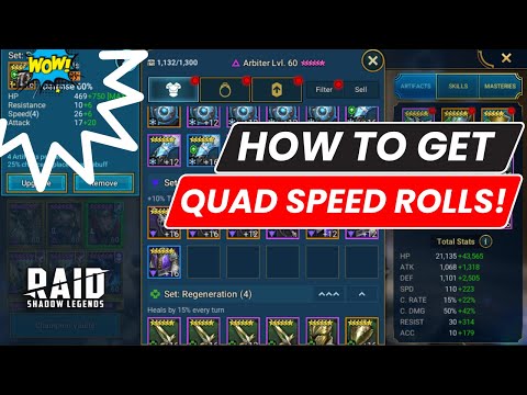 How to get QUAD Speed Rolls!!!   Raid: Shadow Legends