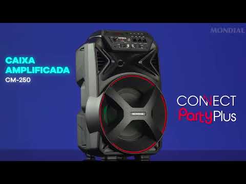 Video thumbnail of Caixa de Som Mondial CM-250 Amplificada Connect Partyplus