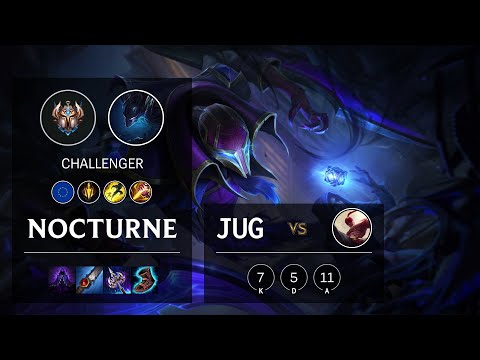 Nocturne Jungle vs Lee Sin - EUW Challenger Patch 10.18