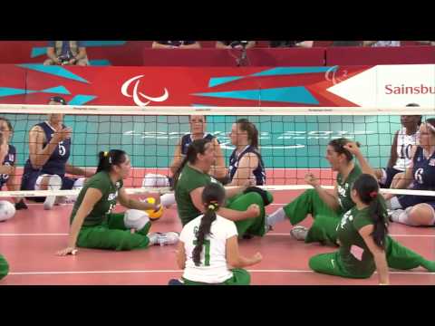 Sitting Volleyball - USA vs BRA - Women's Preliminaries Pool B - London 2012 Paralympic Games