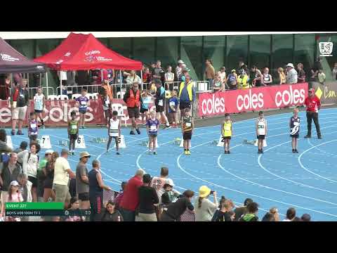 Boys U9 100m Timed Final 1: 2022/23 State Track and Field Championships