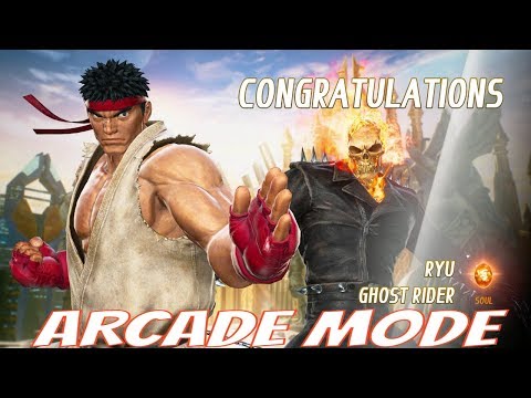 MARVEL VS CAPCOM INFINITE ARCADE MODE GHOST RIDER AND RYU TEAM
