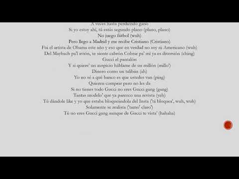 Lil Pump ft. Bad bunny, Ozuna, J Balvin,  21 Savage,  Gucci Mane, ect - Gucci Gang Remix (Lyrics HD)