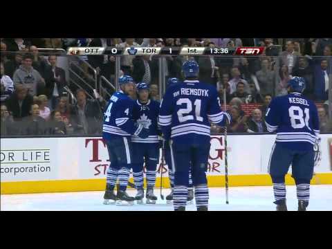 Tyler Bozak Goal vs. Ottawa Senators 3/6/2013