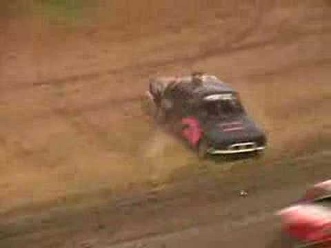 speedway junior sedan roll over