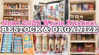 WHOLE KITCHEN RESTOCK 2025 | FRIDGE RESTOCK + PANTRY ORGANIZATION | SELLE DESHIRO CLEAN & ORGANIZE
