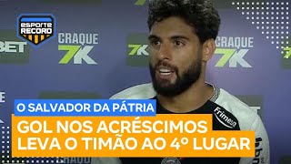 Yuri Alberto fala de gol salvador na vitória do Corinthians sobre o Velo Clube