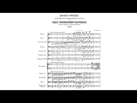 Mendelssohn: Piano Concerto No. 1 in G minor, Op. 25 (with Score)
