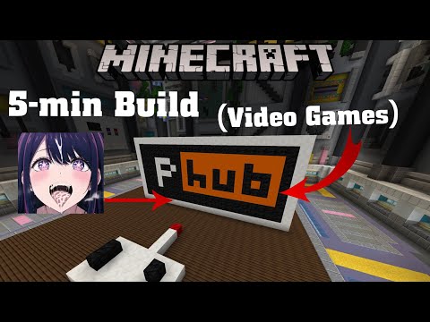 Choconinja  - Minecraft | 5-min Build (Video Games🕹️🕹️) #trending #minecraft #shorts #youtube