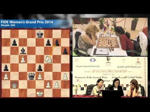 Round 10: Batchimeg (MGL) 1/2-1/2 Hou Yifan (CHN)