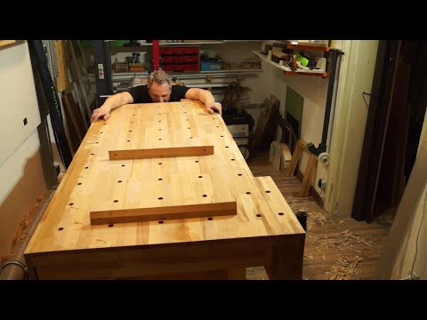 Workbench after 2 years - flattening the tabletop, the tail vise and a conclusion
