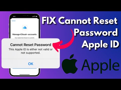 Fix Cannot Reset Password This Apple ID is either not valid or not supported