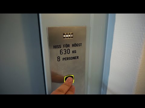 1987 KONE hydraulic elevator @ Östra Skolgatan 18A, Arvidsjaur, Sweden
