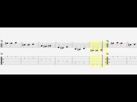 3 Finger Warm-Up - 180 bpm - Guitar - Play Along