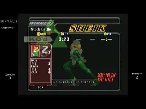 GSS 75 SSBM - ZettaVolt (Falco, Fox) vs. bonfire10 (Sheik) - Melee WSF