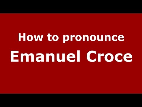 How to pronounce Emanuel Croce (Spanish/Argentina) - PronounceNames.com