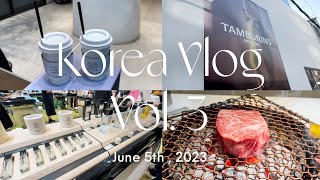 Korea Vlog Vol. 3 | カロスキルでショッピング | TAMBURINS | JUNG SAEM MOOL | 狎鴎亭ロデオ | 高級韓牛焼肉店 | 2023年6月 【韓国Vlog】