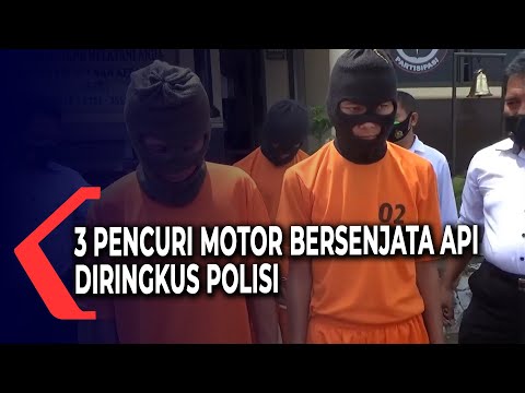 Gunakan Senjata Api, 3 Pencuri Motor Diringkus Polisi