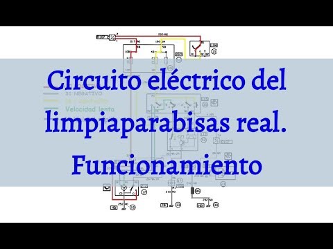 Circuito eléctrico real de limpiaparabrisas en el automóvil