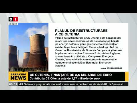 COMPLEXUL ENERGETIC OLTENIA VA ANGAJA 600 DE PERSOANE_Știri B1_7 mai 2022