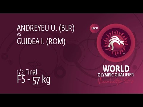 1/2 FS - 57 kg: I. GUIDEA (ROM) df. U. ANDREYEU (BLR), 4-3