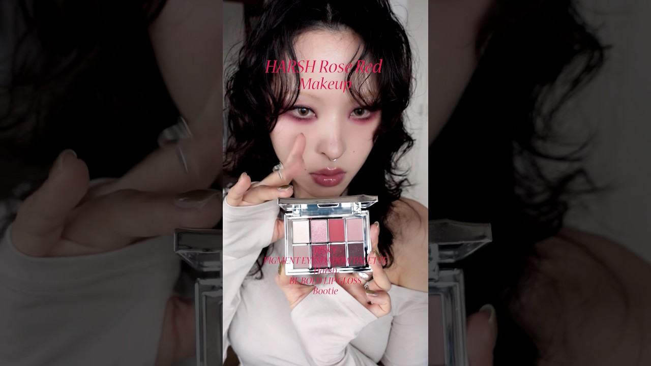 RISKY🥀HARSH Rose Red Makeup #RISKY #HARSH #RedMakeup #shorts #makeup #cosmetics #kbeauty #pr #リスキー