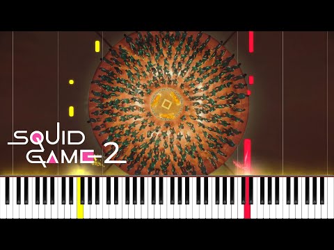 Mingle Game Song (Round and Round) - Squid Game Piano Tutorial | Sheet Music [4K]