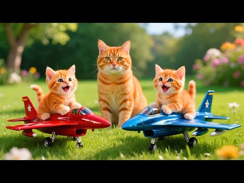 Mama Cat Trims Fur on the Farm and Makes Tiger Hat For Kittens At Home🐾🎩🐯