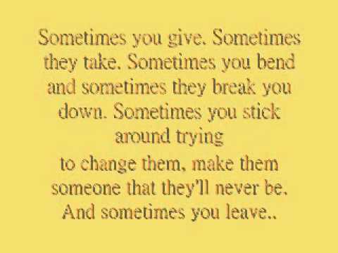 Video thumbnail for Sometimes You Leave