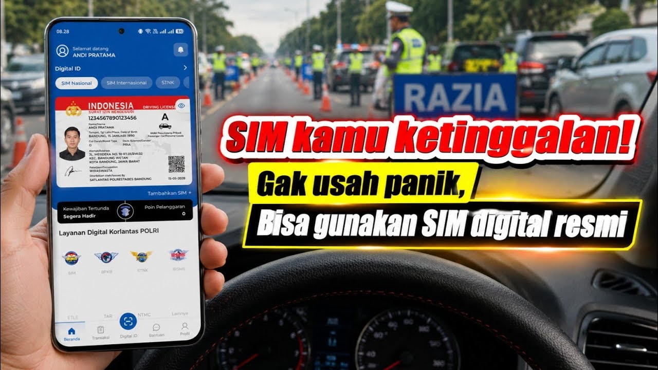 Cara Membuat SIM Digital Resmi di HP! Razia Polisi Dijamin Aman