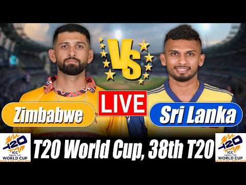 SL vs ZIM 2026 Score | Sri Lanka vs Zimbabwe Score 38th T20 Commentary | T20 World Cup 2026