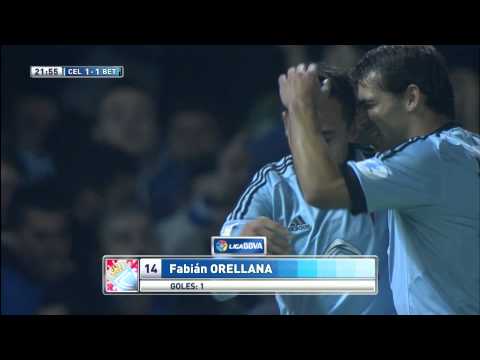 Gol de Orellana (1-1) en el Celta de Vigo - Real Betis - HD