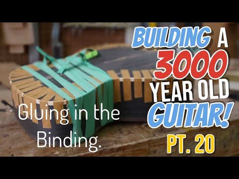 How To Build An Acoustic Guitar Episode 20 (Gluing The Binding On The Back)