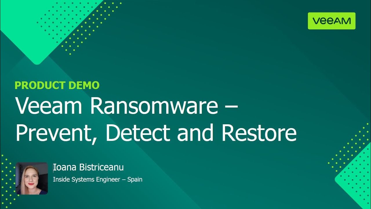 Veeam Backup & Replication: <br><small>Ransomware - Prevención, detección y restauración video