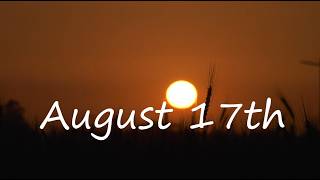 17 August - This Day on The Calendar.