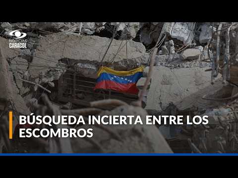 Rescatistas en Venezuela buscan vida en supermercado bajo escombros tras un mes del terremoto