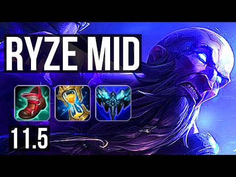 RYZE vs QIYANA (MID) | Rank 9 Ryze, 8/4/16 | KR Challenger | v11.5