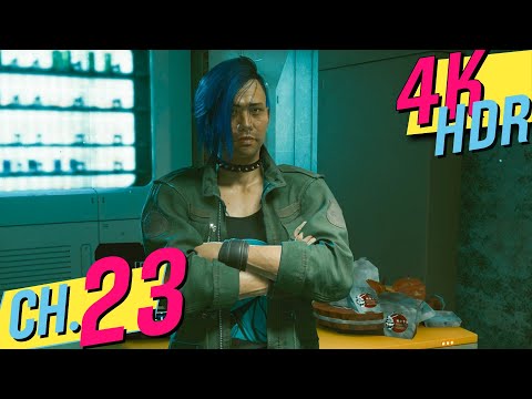 [4K HDR] Cyberpunk 2077 (100%, Very Hard, All Side Quests) Walkthrough Pt 23 - Flight of the Cheetah