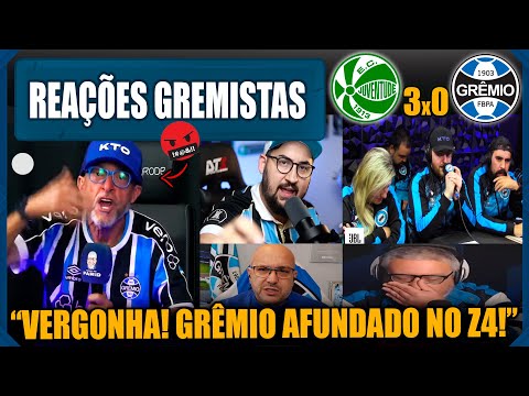 REAÇÕES GREMISTAS - JUVENTUDE 3x0 GRÊMIO - BRASILEIRÃO - VAMOS RIR DO GRÊMIO NO Z4!