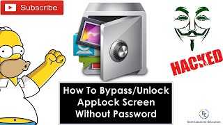 How To Hack Applock || How To Bypass Applock || Entertainment Education