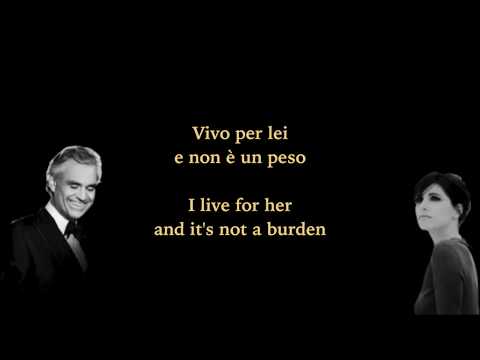 Andrea Bocelli, Vivo per lei ft. Giorgia (lyrics & translate)